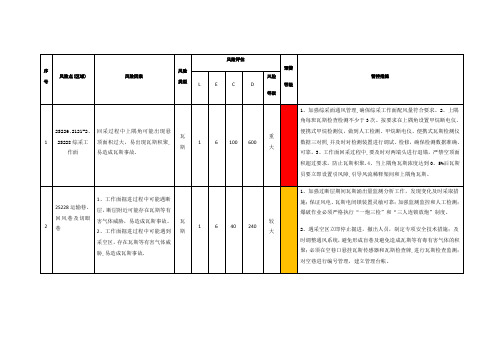 风险辨识评估表