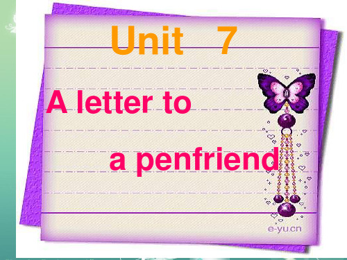 letter to a penfriendPPT教学课件