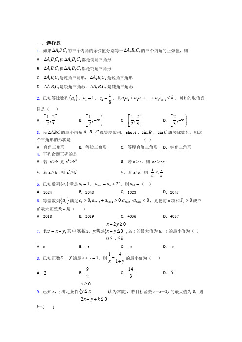 上海民办桃李园实验学校数学高三上期中提高练习(专题培优)