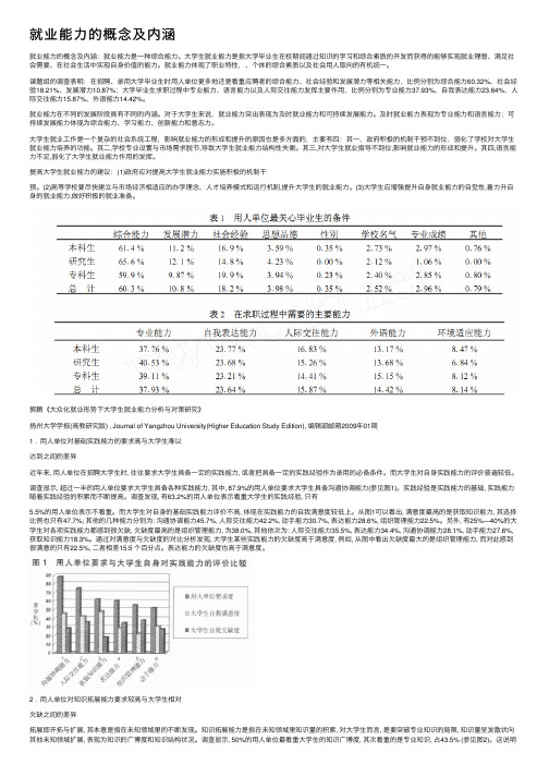 就业能力的概念及内涵