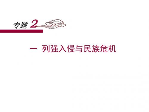 人民版高中历史必修一2.1《列强入侵与民族危机》课件 (共22张PPT)