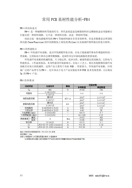 常用PCB基材性能分析-FR4