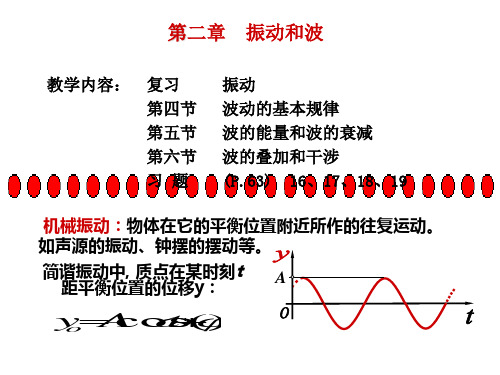 复习振动第四节波动的基本规律第五节波的能量和波的衰减.ppt