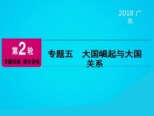 广东省2018年中考历史总复习第2轮专题突破综合训练专题五大国崛起与大国关系课件