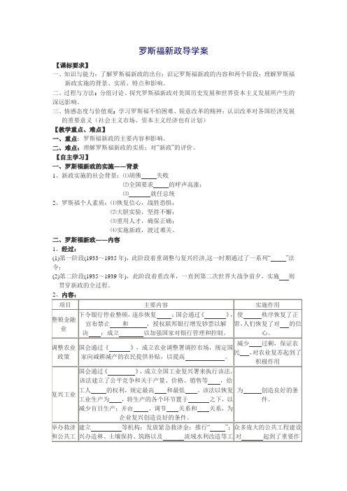 罗斯福新政导学案