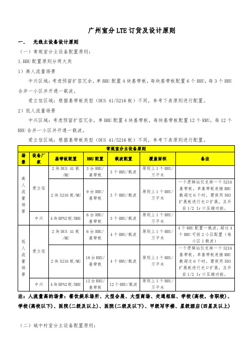 广州LTE室分站配置原则v1