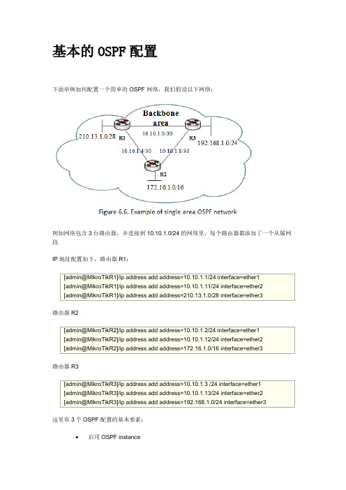 ROS基本的OSPF配置