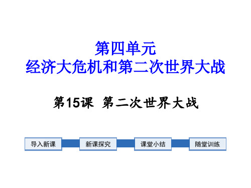 部编九年级下册15课 《第二次世界大战》课件(共47张PPT)