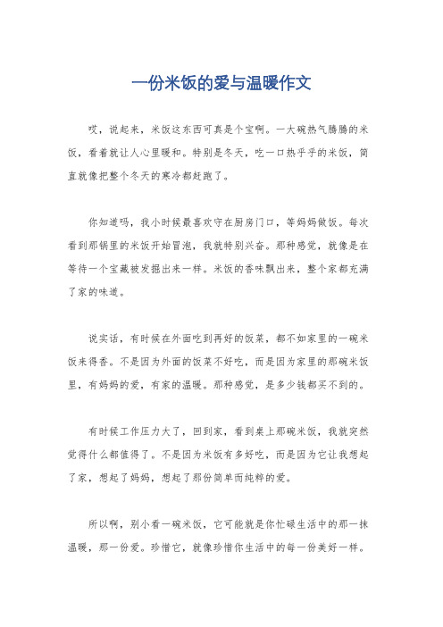 一份米饭的爱与温暖作文