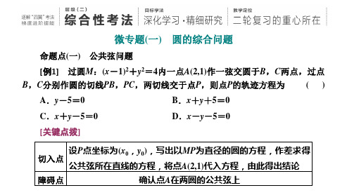 2025年高考数学一轮复习-第五板块-解析几何-层级(二) 微专题(一)圆的综合问题【课件】