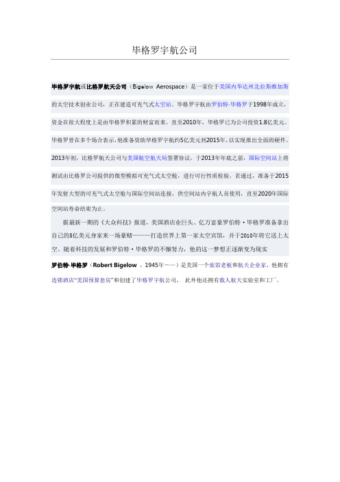 毕格罗宇航公司