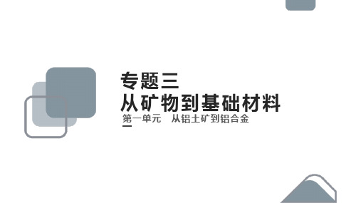 高中化学苏教版必修一《3.1从铝土矿到铝合金》课件