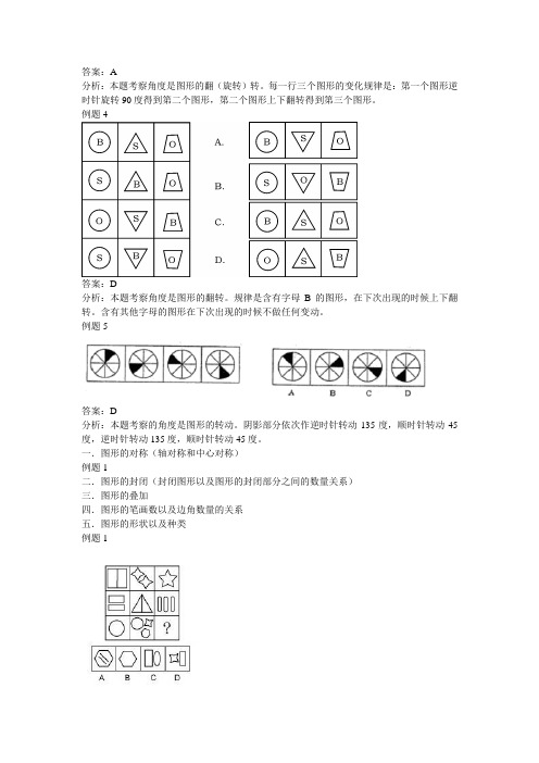 图形推理规律及答题技巧总结