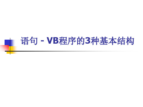 VB程序的3种基本结构-复习课件(共20张PPT)