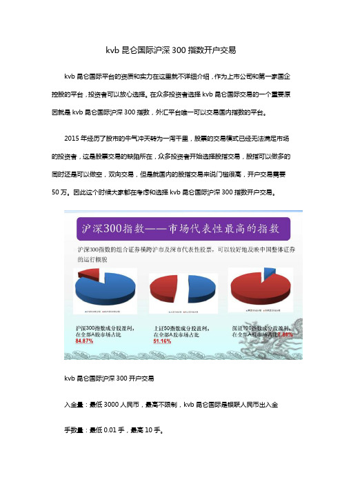 kvb昆仑国际沪深300指数开户交易