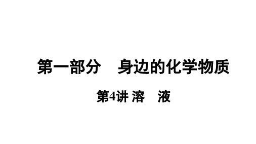 2021年春人教版九年级化学中考专题复习课件《溶 液》