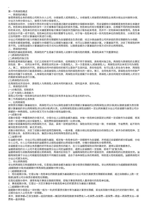 08年公估考试（原理）复习重点：第十八章再保险实务