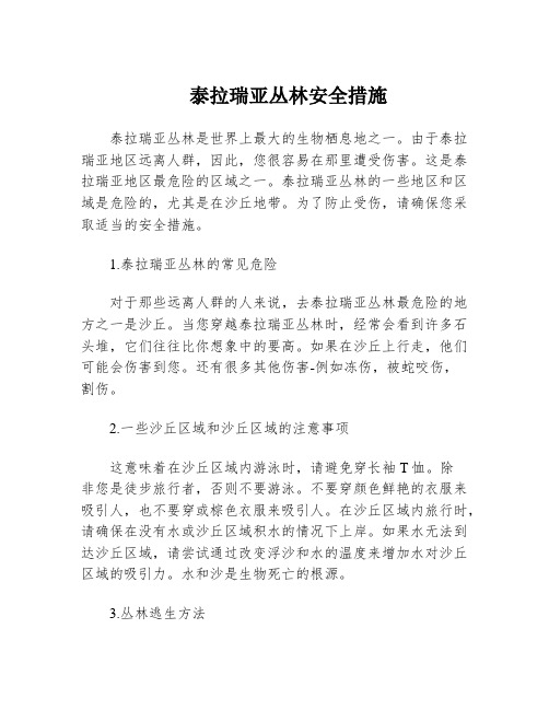 泰拉瑞亚丛林安全措施