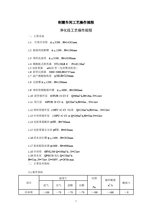 制酸车间工艺操作规程(新)