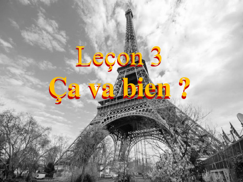 你好法国A1  PPT LECON 3 Ca va bien