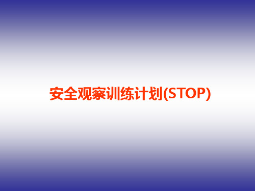 安全观察训练计划(STOP)