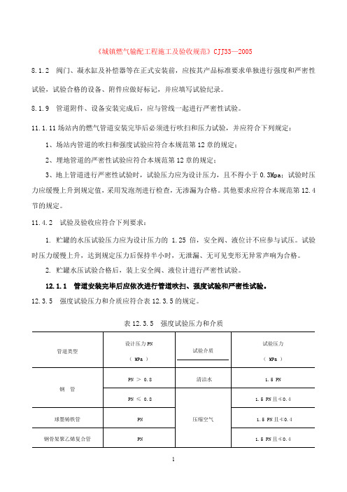 强度试验气密性试验汇总表