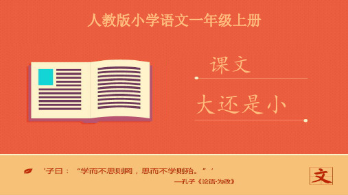 最新小学语文人教版部编版一年级上册《大还是小》名师精品课件