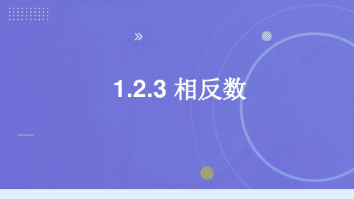 人教版数学七年级上册 1.2.3 相反数 课件