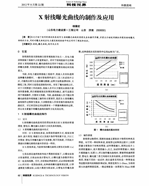 X射线曝光曲线的制作及应用