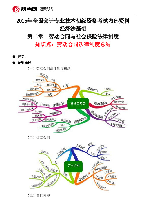 第二章 劳动合同与社会保险法律制度-劳动合同法律制度总结