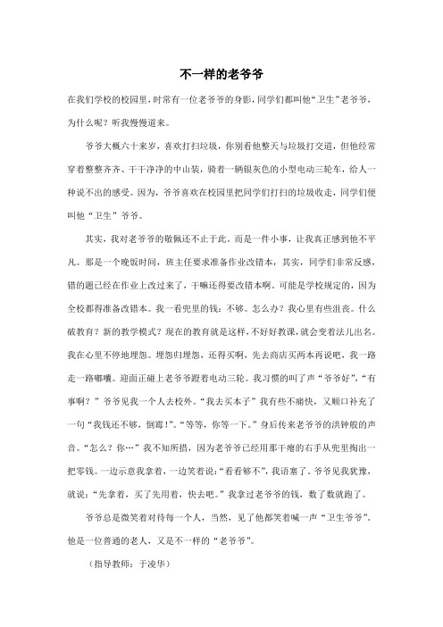 不一样的老爷爷_初中初二作文600字