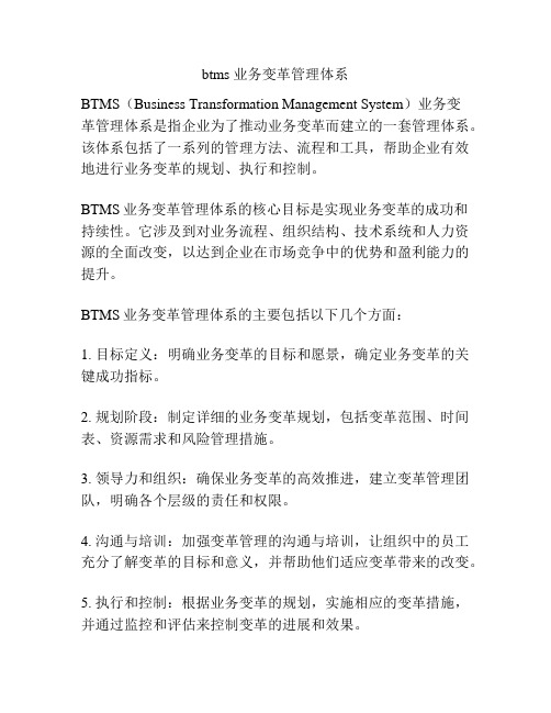 btms 业务变革管理体系