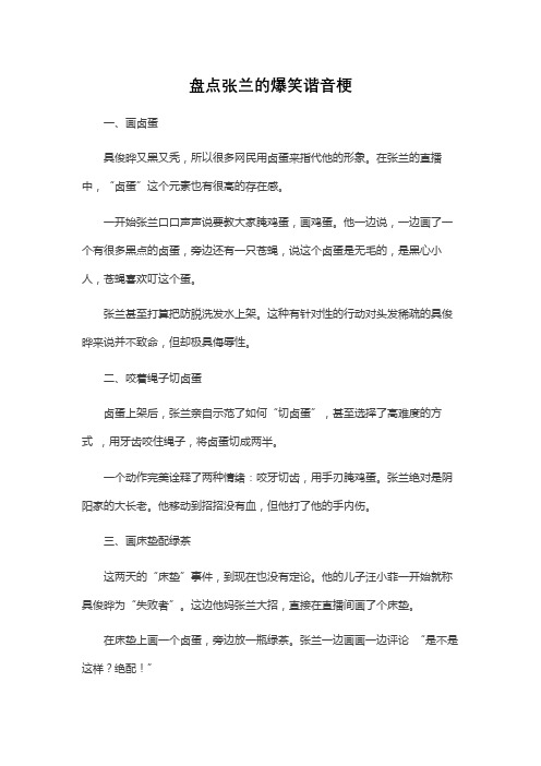 盘点张兰的爆笑谐音梗