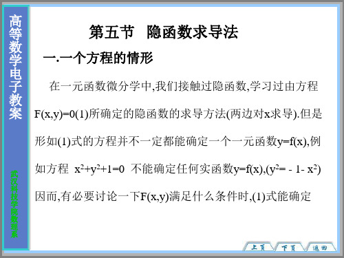 8-5第五节隐函数求导法-PPT课件