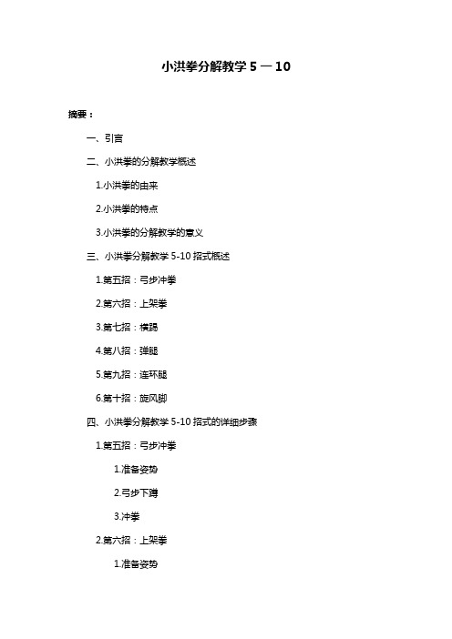 小洪拳分解教学5一10