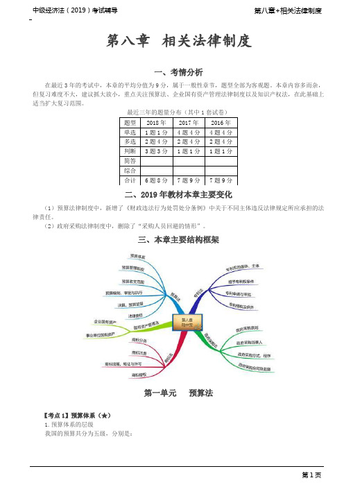 中级会计师考试辅导-中级经济法-基础精讲-第58讲_预算体系、预算管理职权(1)