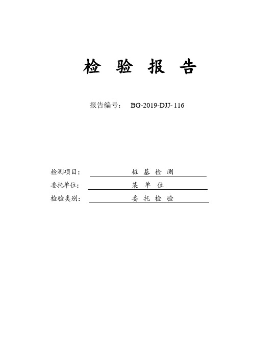 基桩完整性试验检测报告(超声波法)模板