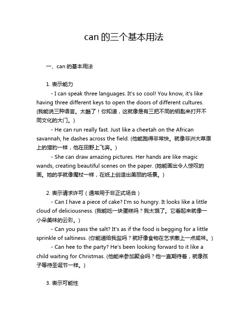 can的三个基本用法