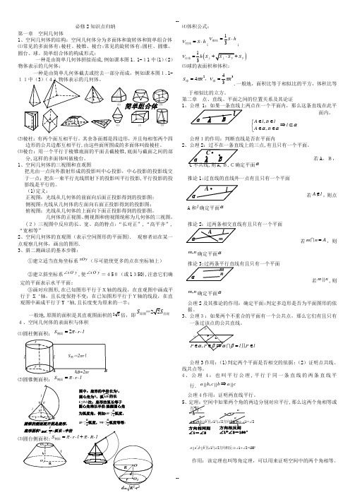 高中数学必修2知识点归纳