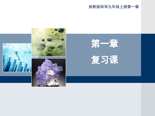 浙教版九年级上册科学第1章《物质及其变化》复习课件