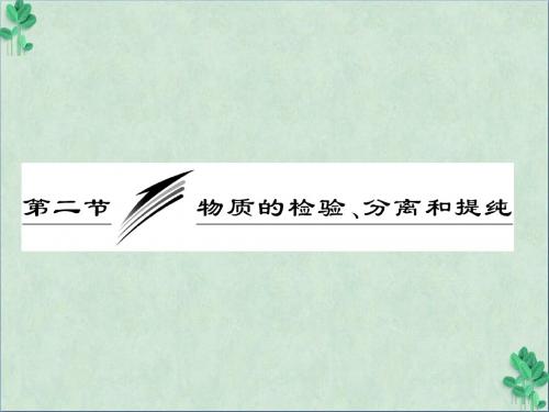 《物质的检验、分离和提纯》课件