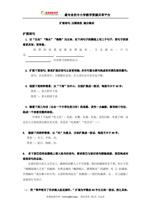 扩展语句压缩语段