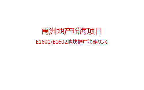 -合肥禹洲地产瑶海郎溪上里项目推广策略案2017.4