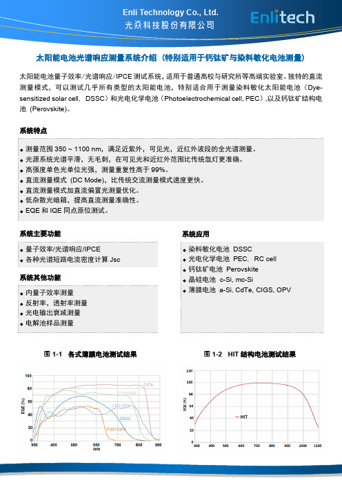 太阳能电池光谱响应测量系统介绍