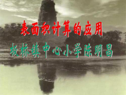 表面积计算的应用(第16页例5及练一练、练习四第6题)