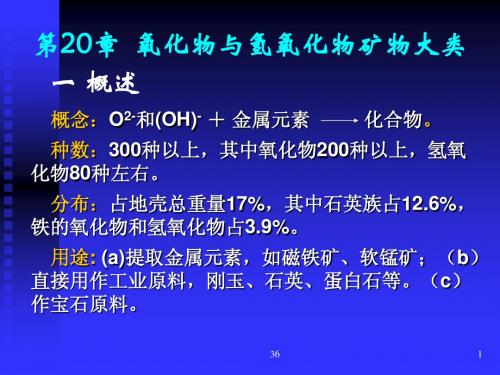 第20章  氧化物及氢氧化物大类(10.25)