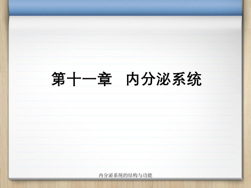 内分泌系统的结构与功能