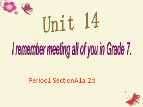 九年级英语全册 Unit 14 I remember meeting all of y