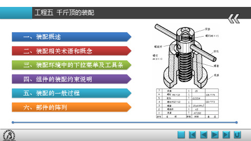 《UG NX 8.5基础与应用项目教程》教学课件 05项目五  千斤顶的装配