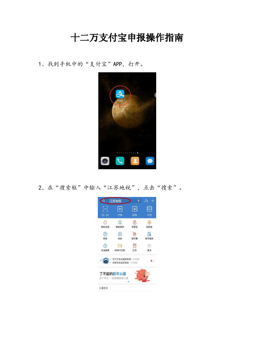 十二万支付宝申报操作指南